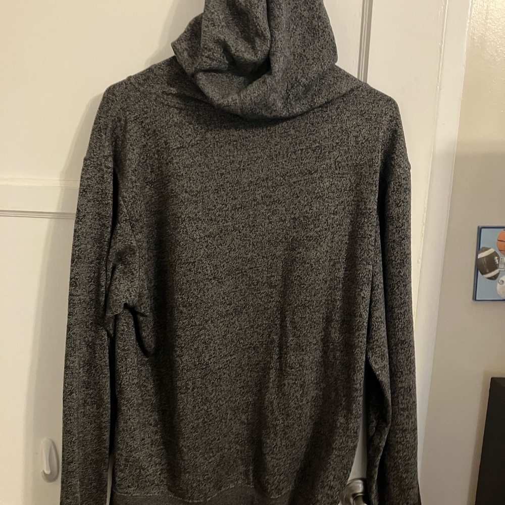 Gray Hoodie Jacket with Cozy Knit Design